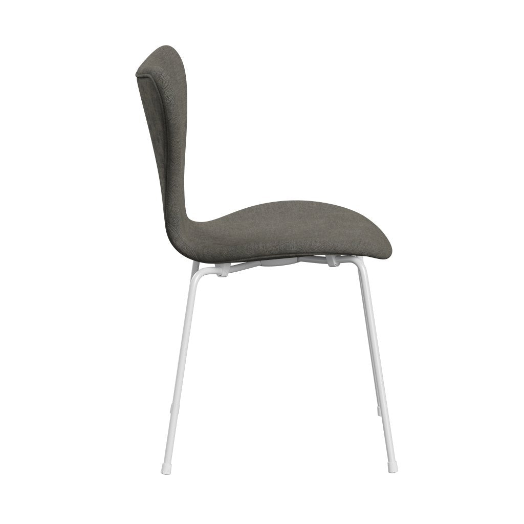 [product_category]-Fritz Hansen 3107 Chair Full Upholstery, White/Remix Concrete-Fritz Hansen-3107FU-REM133-DRWH-FRI-3