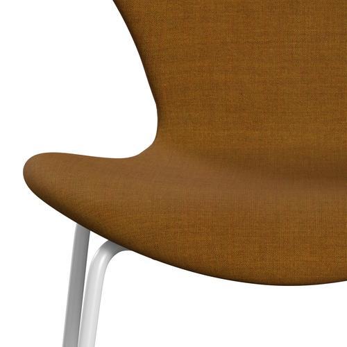 [product_category]-Fritz Hansen 3107 Chair Full Upholstery, White/Remix Gold Ochre-Fritz Hansen-3107FU-REM422-DRWH-FRI-6