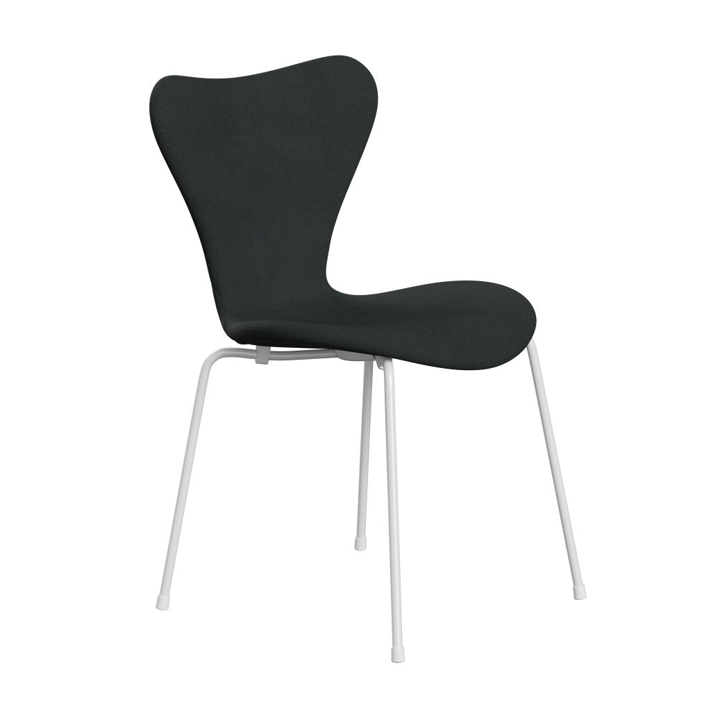 [product_category]-Fritz Hansen 3107 Chair Full Upholstery, White/Steelcut Charcoal-Fritz Hansen-3107FU-STI180-DRWH-FRI-2