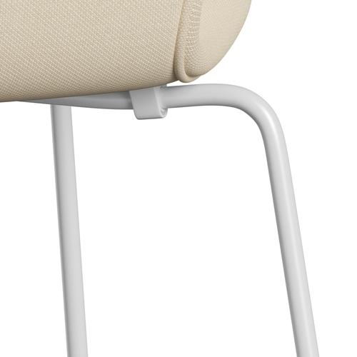 [product_category]-Fritz Hansen 3107 Chair Full Upholstery, White/Steelcut White-Fritz Hansen-3107FU-STI110-DRWH-FRI-7