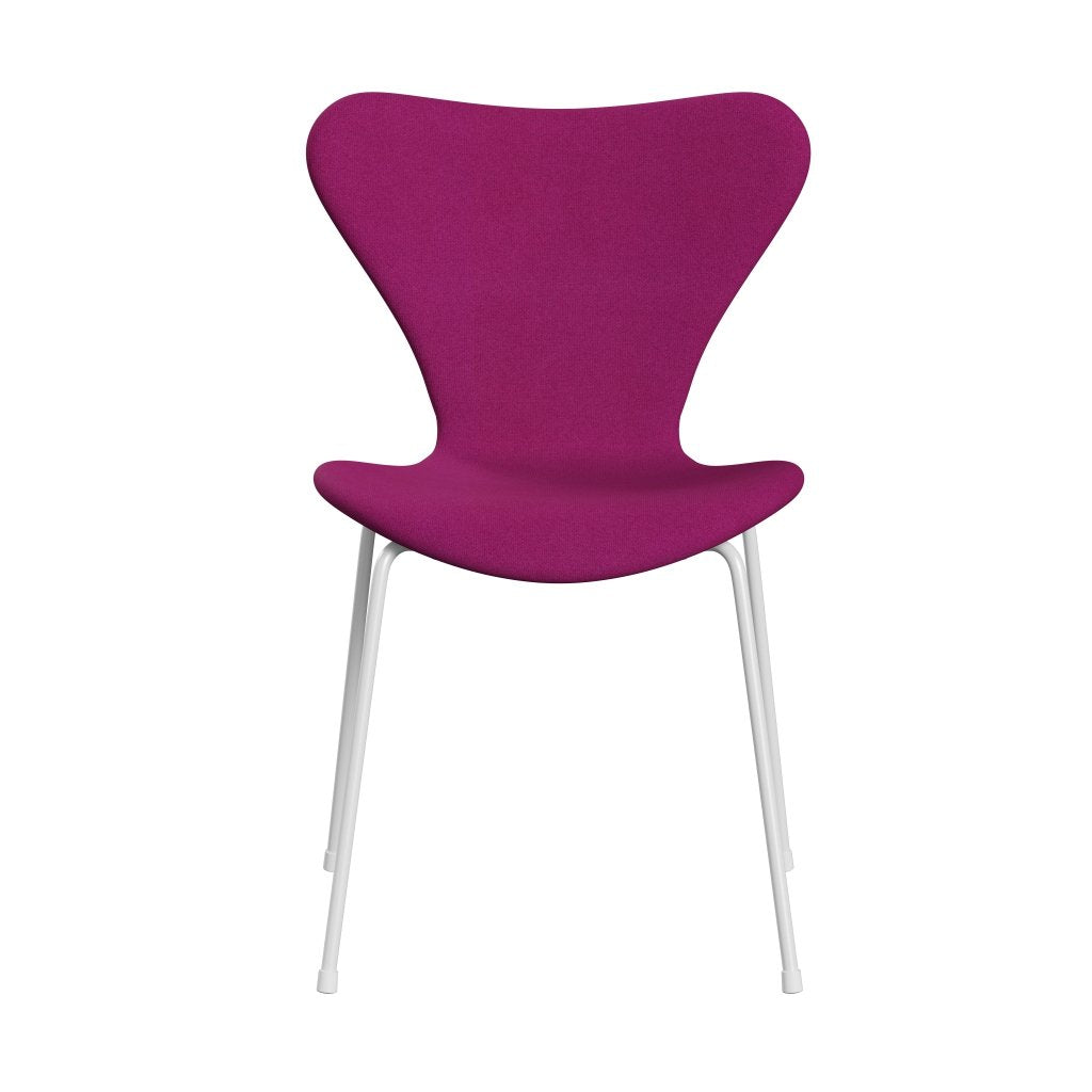 [product_category]-Fritz Hansen 3107 Chair Full Upholstery, White/Tonus Pink-Fritz Hansen-3107FU-TON636-DRWH-FRI-1
