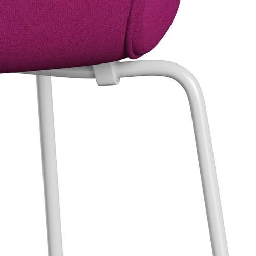 [product_category]-Fritz Hansen 3107 Chair Full Upholstery, White/Tonus Pink-Fritz Hansen-3107FU-TON636-DRWH-FRI-7