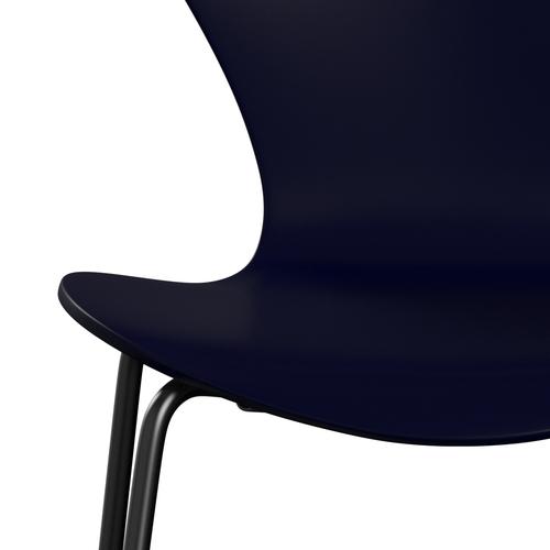 [product_category]-Fritz Hansen 3107 Chair Unupholstered, Black/Lacquered Midnight Blue-Fritz Hansen-3107-LA890-DRBL-FRI-6