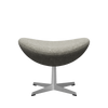 Fritz Hansen 3127 The Egg™ Footstool Special Edition, Aluminium/Moss Light Grey (0005)