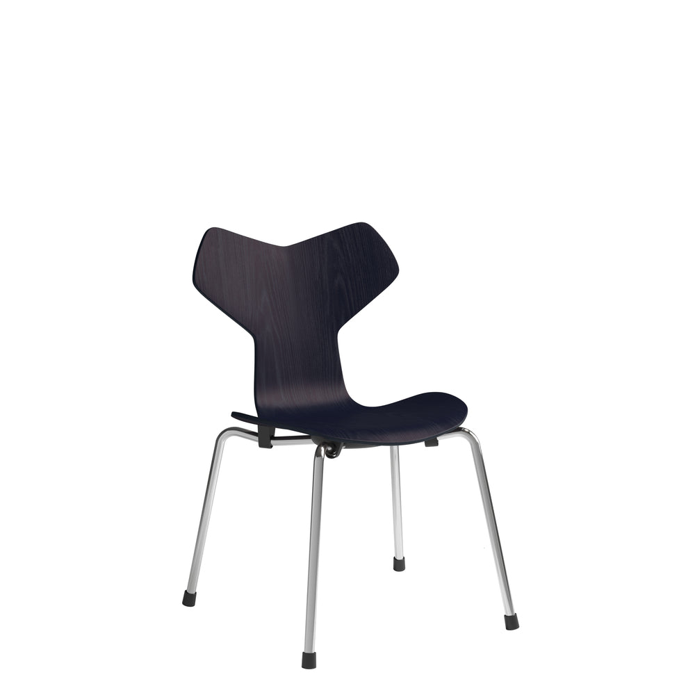[product_category]-Fritz Hansen 3130 Children's Grand Prix Chair, Colored Veneer Ash/Midnight Blue-Fritz Hansen-5702370002015-840221-FRI-1