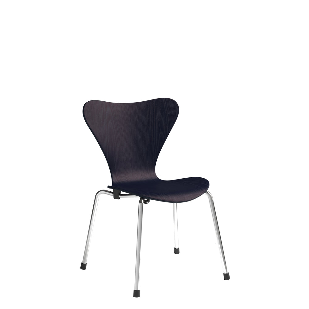 [product_category]-Fritz Hansen 3177 Children's Series 7 Chair, Colored Veneer Ash/Midnight Blue-Fritz Hansen-5702370002077-840227-FRI-1