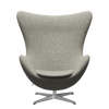 Fritz Hansen 3316 The Egg™ Lounge Chair Special Edition, Aluminium/Moss Light Grey (0005)