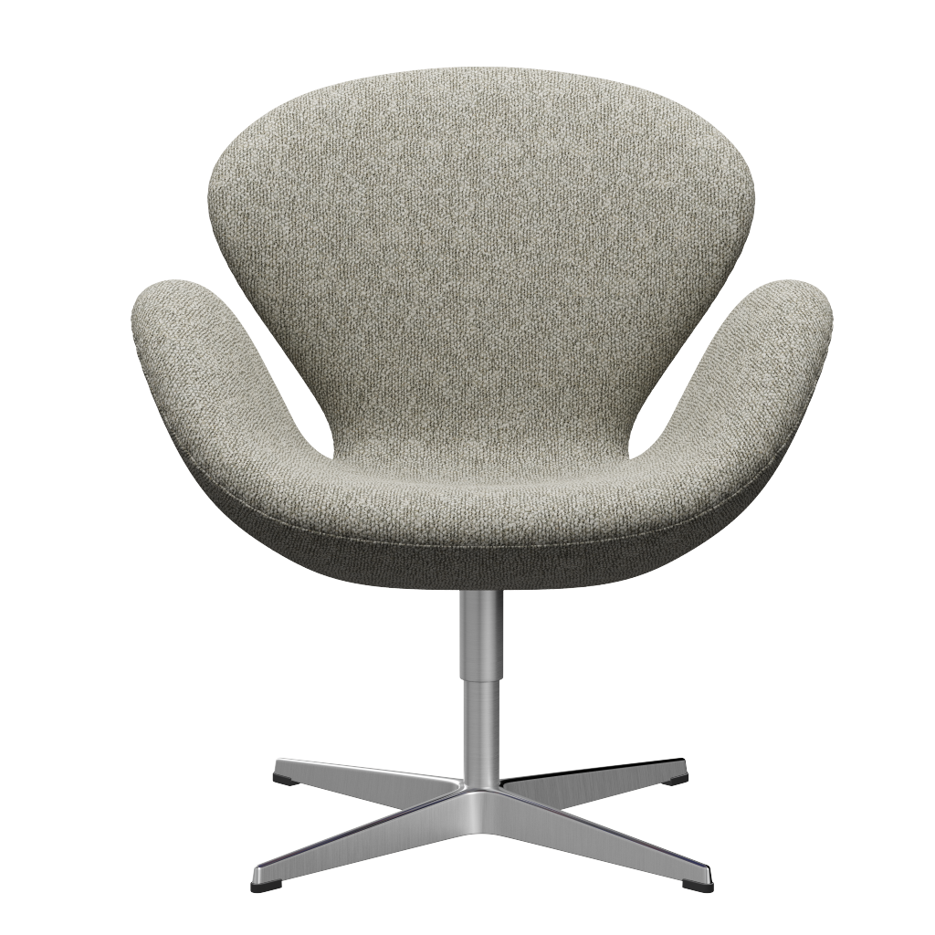 [product_category]-Fritz Hansen 3320 Swan Lounge Chair Special Edition, Aluminium/Moss Light Grey (0005)-Fritz Hansen-3320-MO0005-SPAL-FRI-1