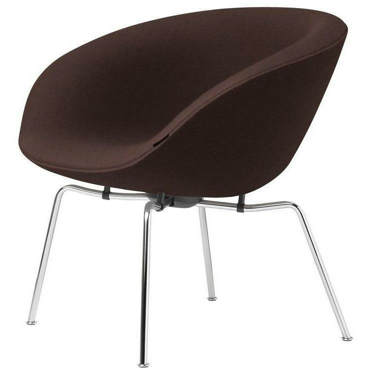 [product_category]-Fritz Hansen Aj Pot Lounge Chair Chrome Plated Frame Fabric, Christianshavn Blue/Orange-Fritz Hansen-3318-Chromed-Christianshavn-1135-FRI-1