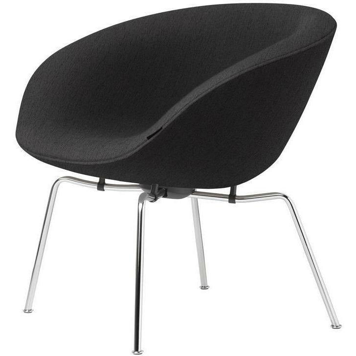 [product_category]-Fritz Hansen Aj Pot Lounge Chair Chrome Plated Frame Fabric, Christianshavn Grey-Fritz Hansen-3318-Chromed-Christianshavn-1173-FRI-1