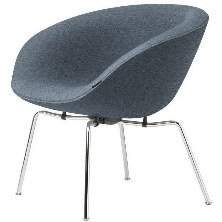 [product_category]-Fritz Hansen Aj Pot Lounge Chair Chrome Plated Frame Fabric, Christianshavn Light Blue-Fritz Hansen-3318-Chromed-Christianshavn-1152-FRI-1