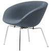  Aj Pot™ Lounge Chair Chrome Plated Frame Fabric Christianshavn Light Blue
