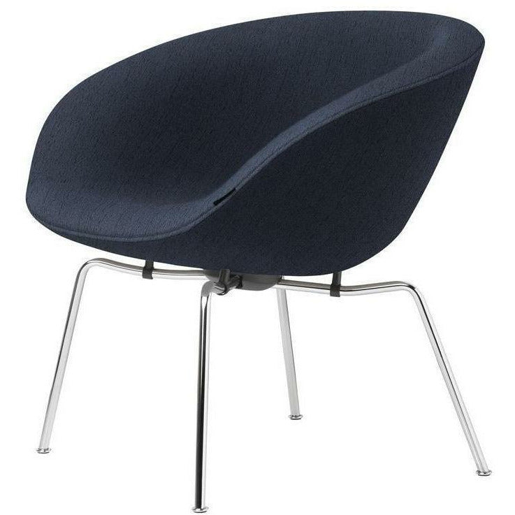 [product_category]-Fritz Hansen Aj Pot Lounge Chair Chromed Frame Fabric, Christianshavn Blue-Fritz Hansen-3318-Chromed-Christianshavn-1154-FRI-1