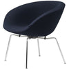  Aj Pot™ Lounge Chair Chromed Frame Fabric Christianshavn Dark Blue