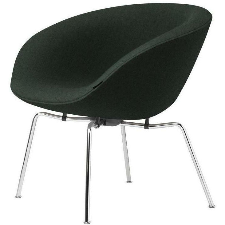 [product_category]-Fritz Hansen Aj Pot Lounge Chair Chromed Frame Fabric, Christianshavn Dark Green-Fritz Hansen-3318-Chromed-Christianshavn-1161-FRI-1