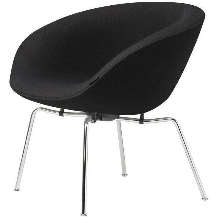 [product_category]-Fritz Hansen Aj Pot Lounge Chair Chromed Frame Fabric, Christianshavn Dark Grey-Fritz Hansen-3318-Chromed-Christianshavn-1174-FRI-1