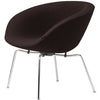  Aj Pot™ Lounge Chair Chromed Frame Fabric Christianshavn Dark Red Uni