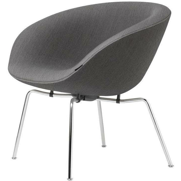 [product_category]-Fritz Hansen Aj Pot Lounge Chair Chromed Frame Fabric, Christianshavn Light Grey-Fritz Hansen-3318-Chromed-Christianshavn-1171-FRI-1
