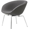  Aj Pot™ Lounge Chair Chromed Frame Fabric Christianshavn Light Grey