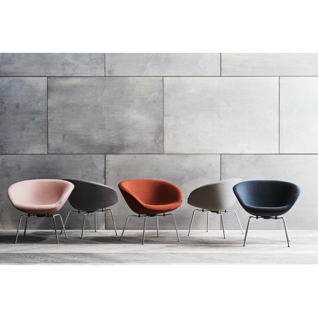 [product_category]-Fritz Hansen Aj Pot Lounge Chair Powder Coated Steel Fabric, Dark Grey-Fritz Hansen-3318-4601-FRI-2