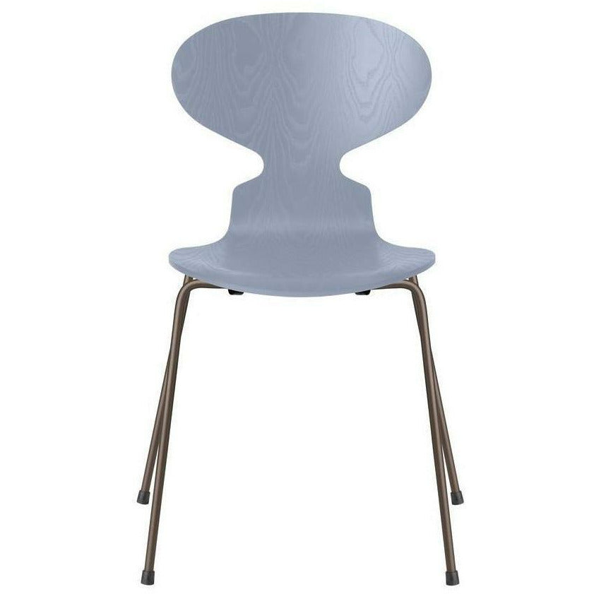 [product_category]-Fritz Hansen Ant Chair Colored Ash Lavender Blue Bowl, Brown Bronze Base-Fritz Hansen-3101-FARVET-LAVENDER-BROWN-FRI-1