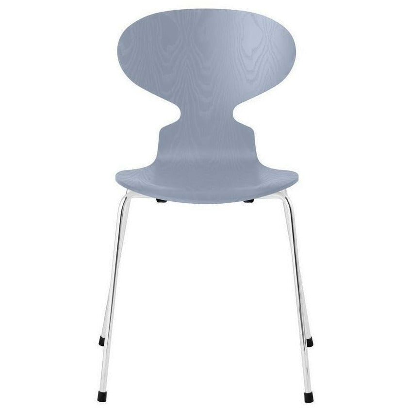 [product_category]-Fritz Hansen Ant Chair Colored Ash Lavender Blue Bowl, Chromed Steel Base-Fritz Hansen-3101-FARVET-LAVENDER-FORKROMET-FRI-1