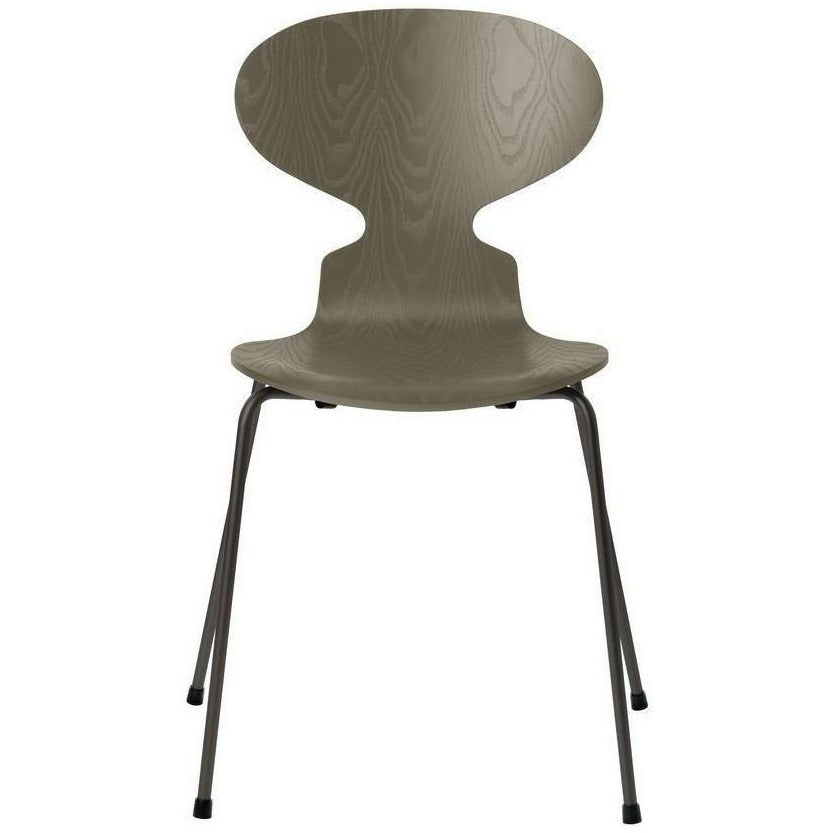[product_category]-Fritz Hansen Ant Chair Colored Ash Olive Green Bowl, Warm Graphite Base-Fritz Hansen-3101-FARVET-OLIVE-WARM-FRI-1