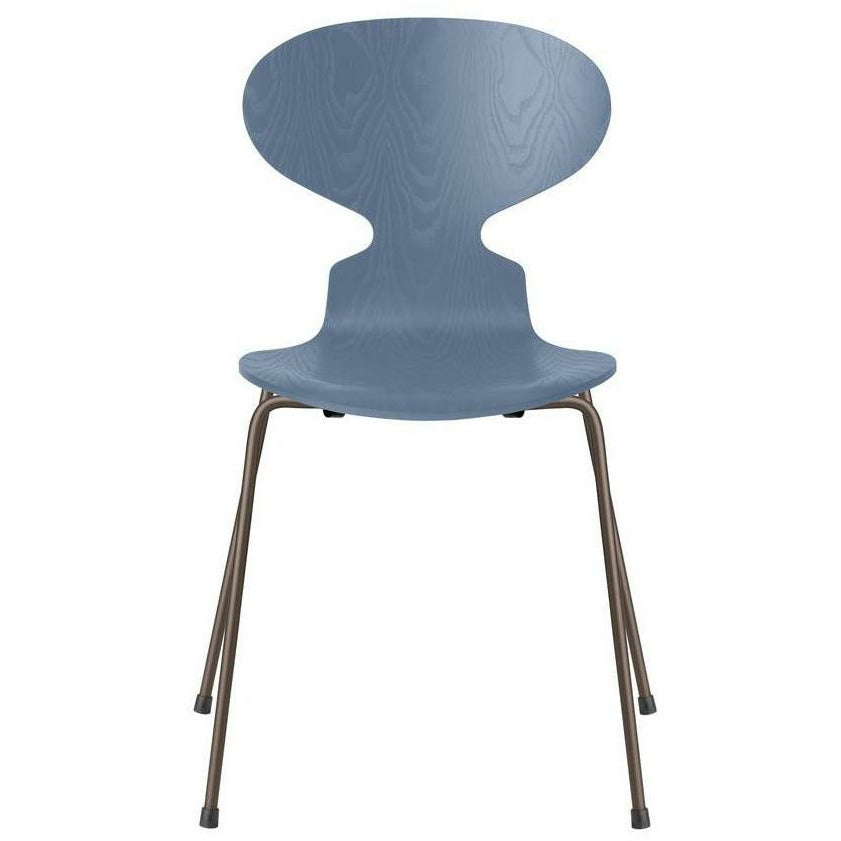 [product_category]-Fritz Hansen Ant Chair Dyed Ash Dusk Blue Bowl, Brown Bronze Base-Fritz Hansen-3101-FARVET-DUSK-BROWN-FRI-1