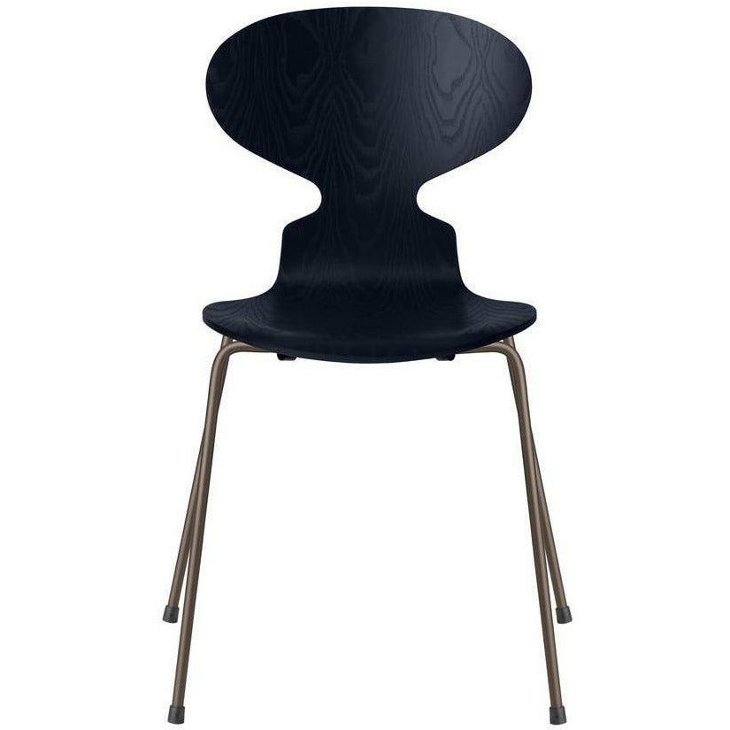 [product_category]-Fritz Hansen Ant Chair Dyed Ash Midnight Blue Bowl, Brown Bronze Base-Fritz Hansen-3101-FARVET-MIDNIGHT-BROWN-FRI-1