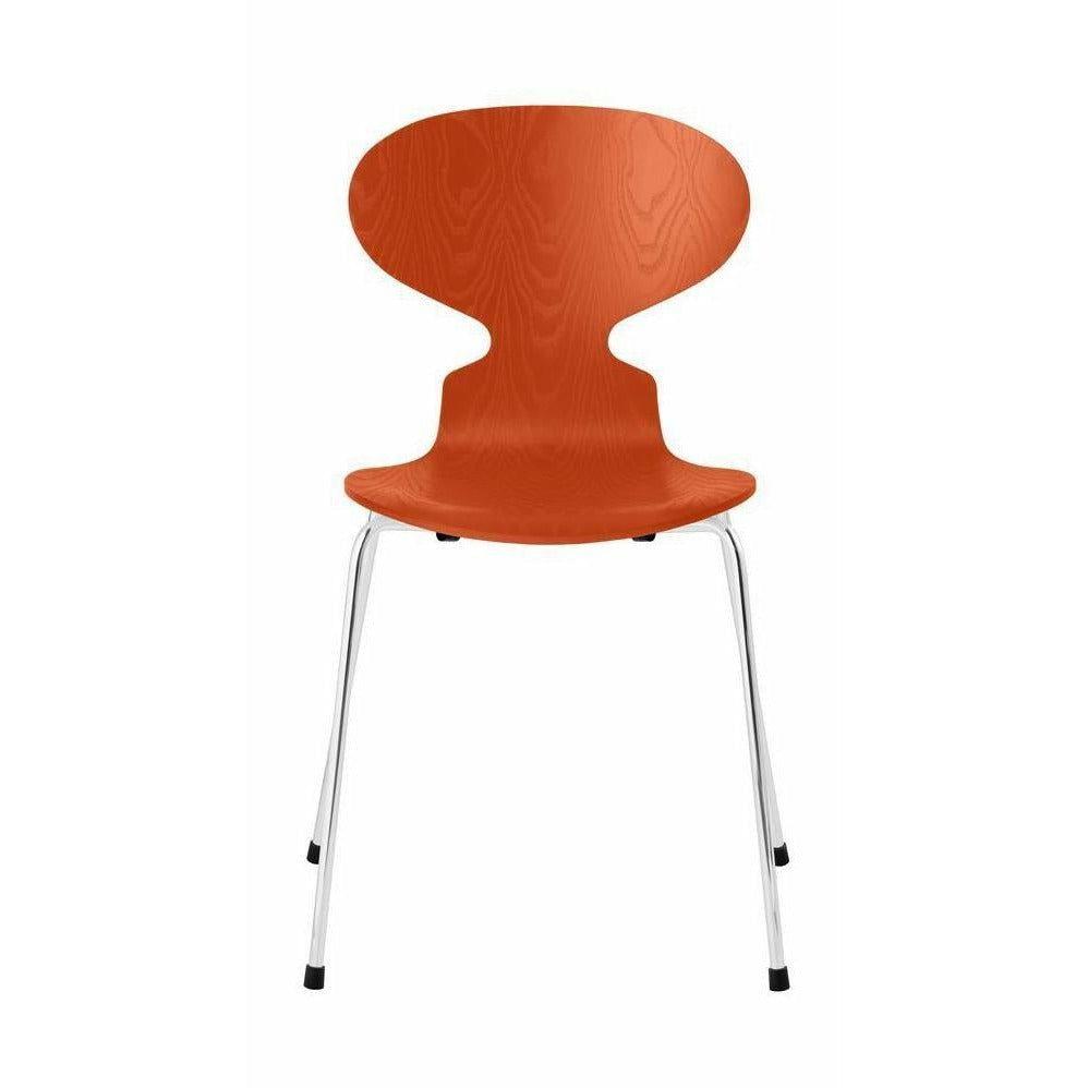 [product_category]-Fritz Hansen Ant Chair Dyed Ash Paradise Orange Bowl, Chromed Steel Base-Fritz Hansen-3101-FARVET-PARADISE-FORKROMET-FRI-1