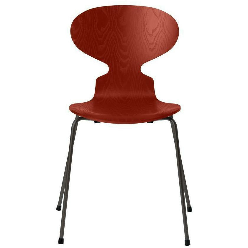 [product_category]-Fritz Hansen Ant Chair Dyed Ash Venetian Red Bowl, Warm Graphite Base-Fritz Hansen-3101-FARVET-VENETIAN-WARM-FRI-1