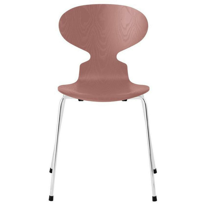 [product_category]-Fritz Hansen Ant Chair Dyed Ash Wild Rose Bowl, Chromed Steel Base-Fritz Hansen-3101-FARVET-WILD-FORKROMET-FRI-1