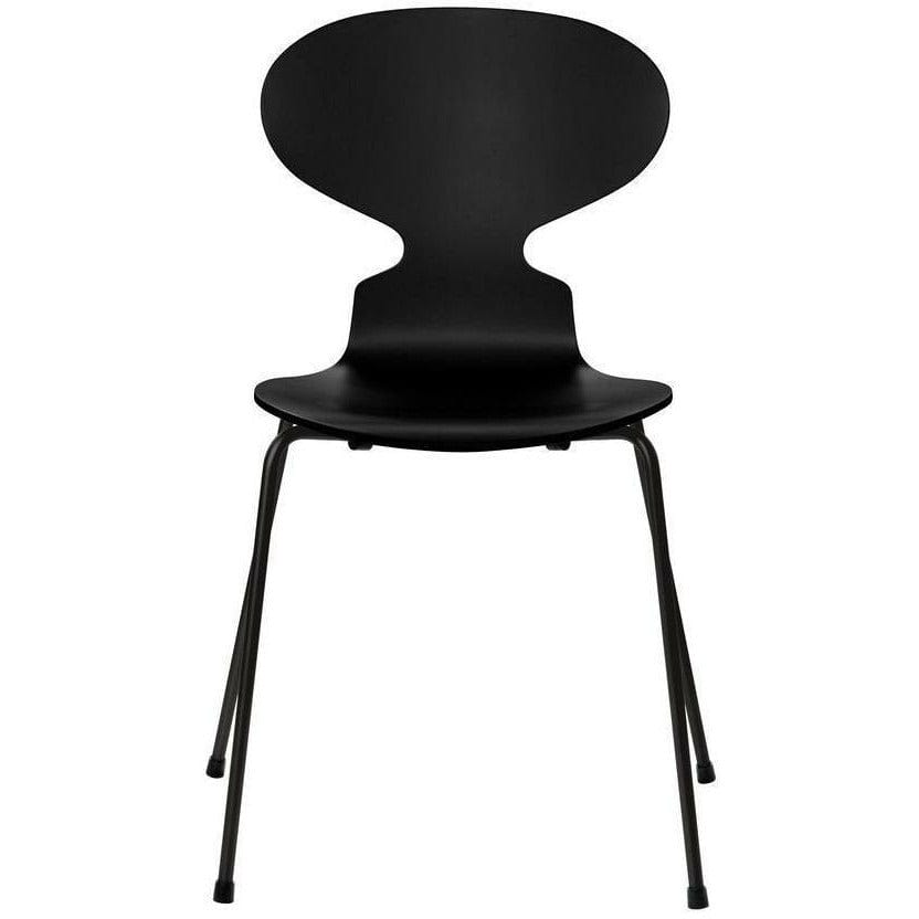 [product_category]-Fritz Hansen Ant Chair Lacquered Black Shell, Black Base-Fritz Hansen-3101-LAKERET-SORT-SORT-FRI-1