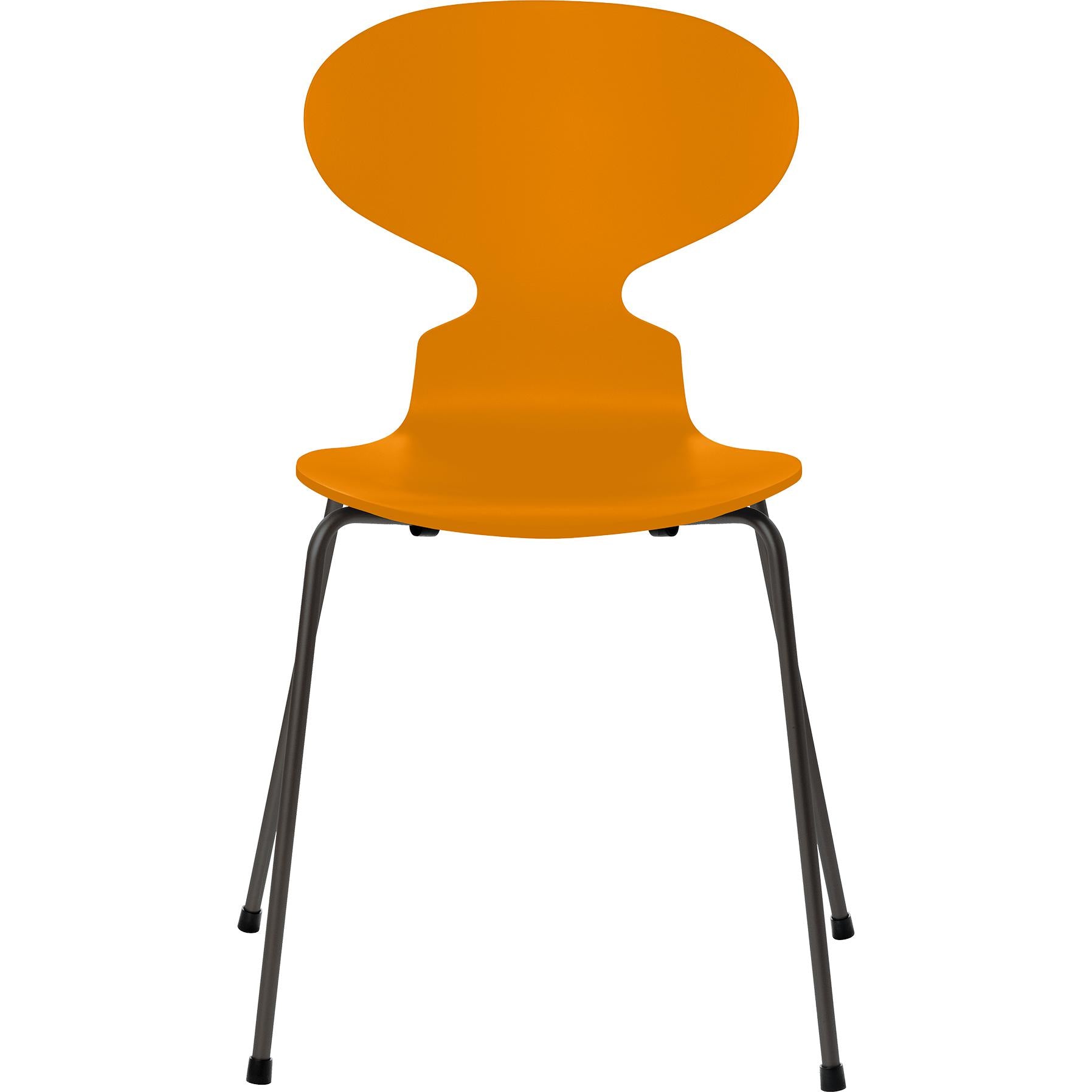 [product_category]-Fritz Hansen Ant Chair Lacquered Burnt Yellow Shell, Warm Graphite Base-Fritz Hansen-3101-LAKERET-BURNT-WARM-FRI-1