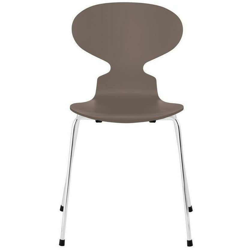 [product_category]-Fritz Hansen Ant Chair Lacquered Deep Clay Shell, Chrome Plated Steel Base-Fritz Hansen-3101-LAKERET-DEEP-FORKROMET-FRI-1