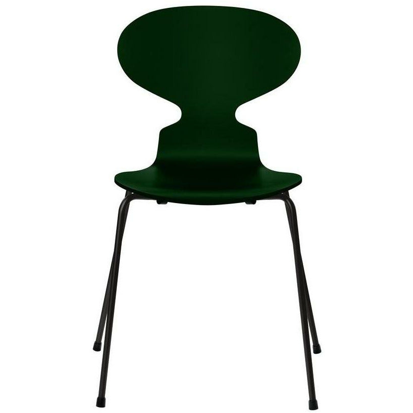 [product_category]-Fritz Hansen Ant Chair Lacquered Evergreen Shell, Black Base-Fritz Hansen-3101-LAKERET-EVERGREEN-SORT-FRI-1