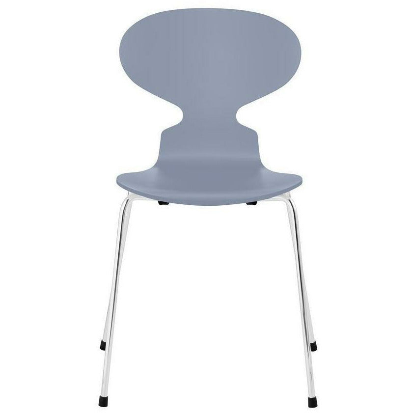 [product_category]-Fritz Hansen Ant Chair Lacquered Lavender Blue Bowl, Chromed Steel Base-Fritz Hansen-3101-LAKERET-LAVENDER-FORKROMET-FRI-1