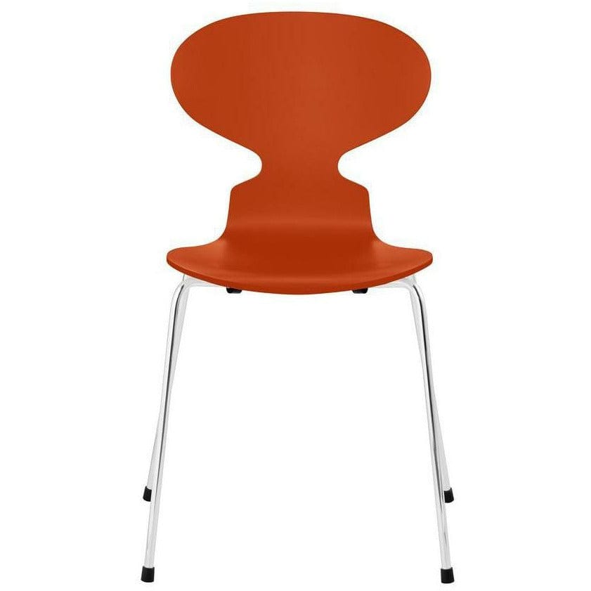 [product_category]-Fritz Hansen Ant Chair Lacquered Paradise Orange Bowl, Chrome Plated Steel Base-Fritz Hansen-3101-LAKERET-PARADISE-FORKROMET-FRI-1