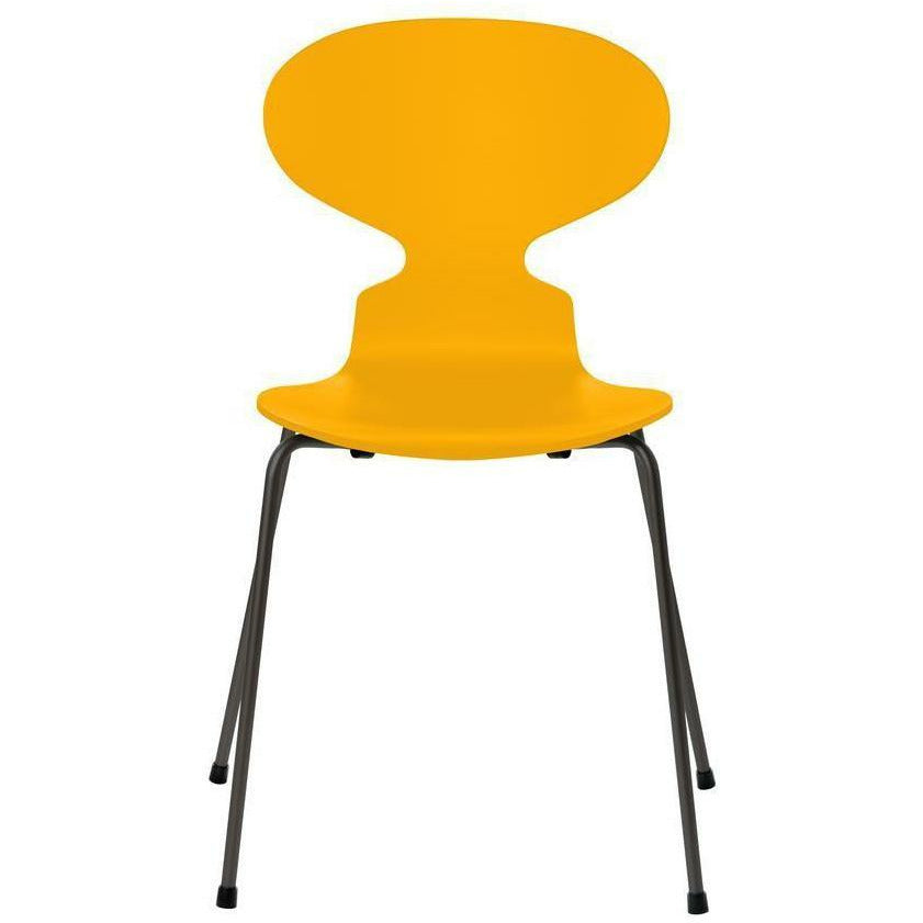[product_category]-Fritz Hansen Ant Chair Lacquered True Yellow Shell, Warm Graphite Base-Fritz Hansen-3101-LAKERET-TRUE-WARM-FRI-1