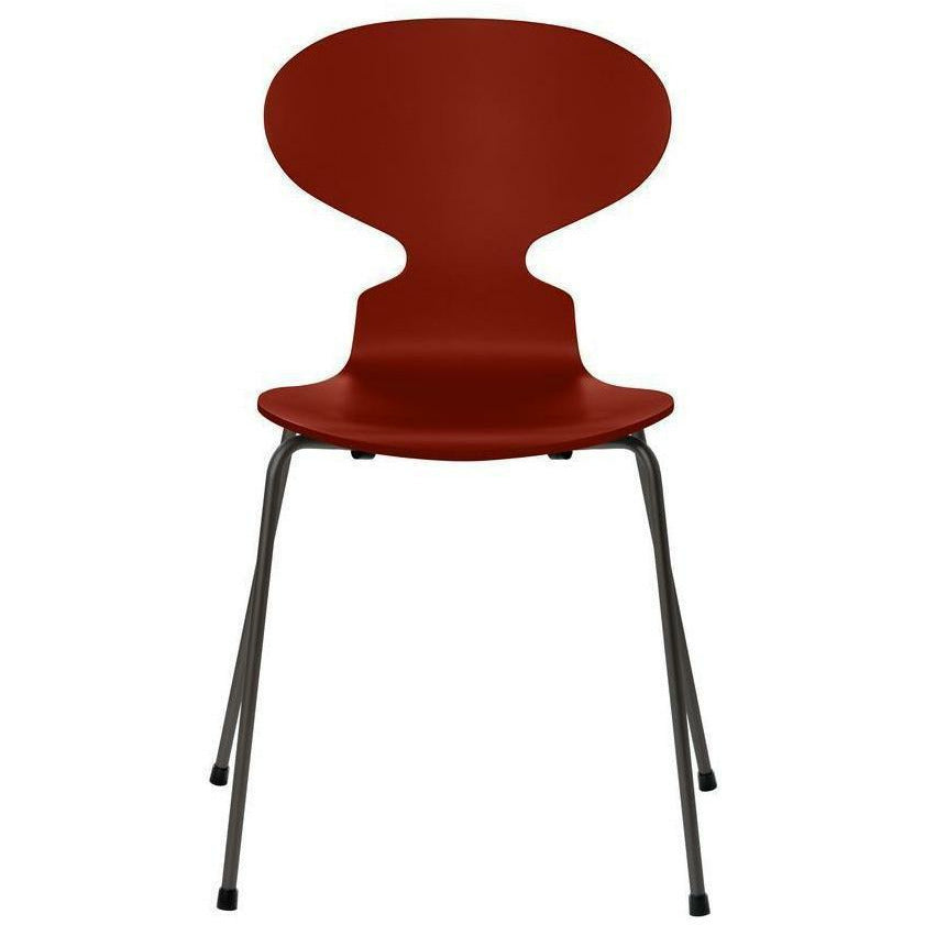 [product_category]-Fritz Hansen Ant Chair Lacquered Venetian Red Shell, Warm Graphite Base-Fritz Hansen-3101-LAKERET-VENETIAN-WARM-FRI-1