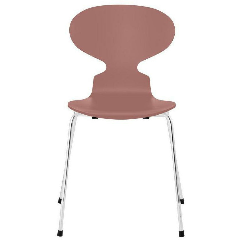 [product_category]-Fritz Hansen Ant Chair Lacquered Wild Rose Bowl, Chromed Steel Base-Fritz Hansen-3101-LAKERET-WILD-FORKROMET-FRI-1