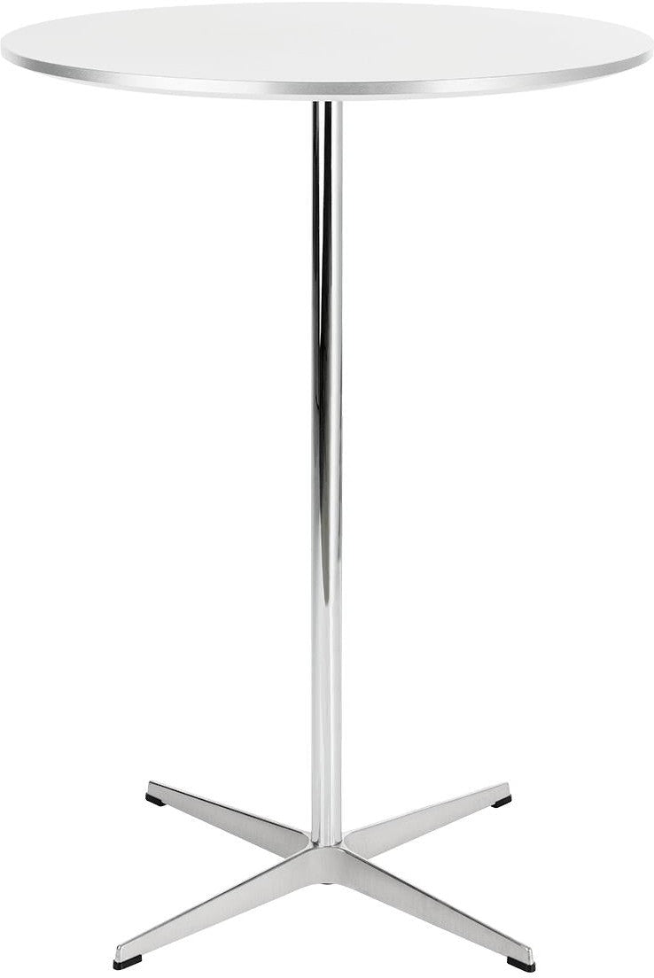 [product_category]-Fritz Hansen Circular Bar Table ø75 Cm, White Laminate-Fritz Hansen-A922-white-FRI-1