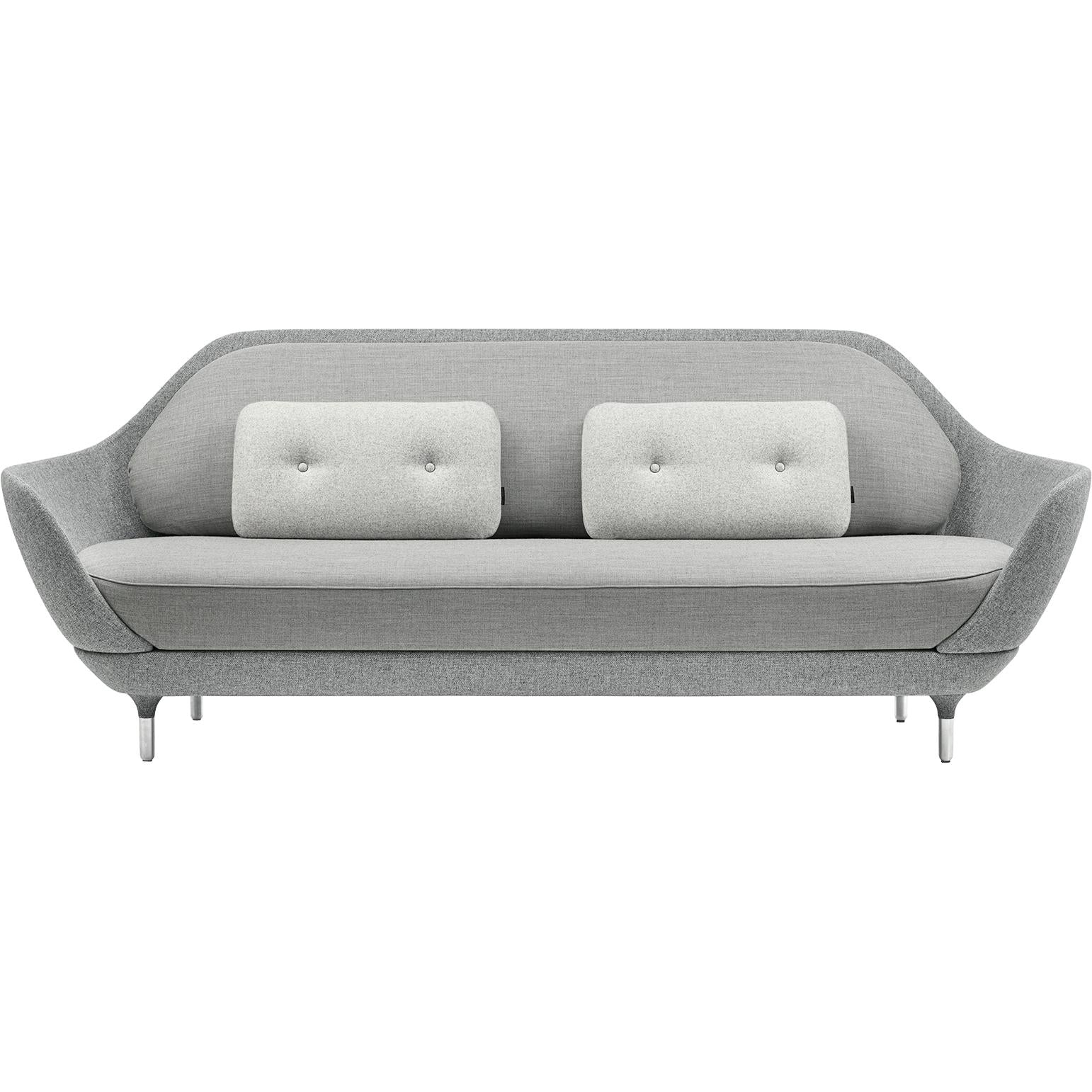 [product_category]-Fritz Hansen Favn Sofa, Hallingdal Grey/ Canvas Grey-Fritz Hansen-JH3-130/124-FRI-1