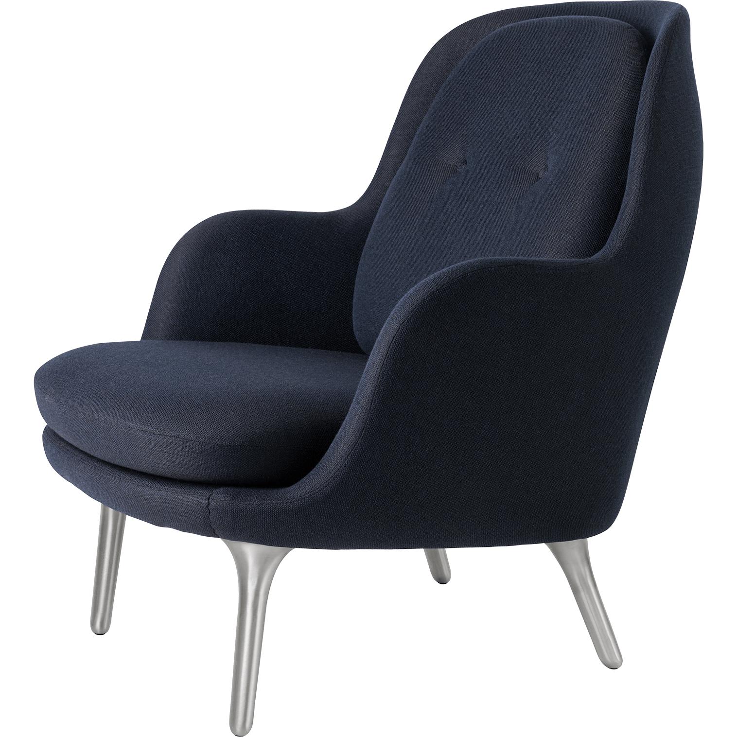 [product_category]-Fritz Hansen Fri Lounge Chair Aluminium, Sunniva Dark Blue-Fritz Hansen-JH4-192-FRI-1