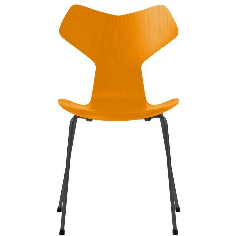 [product_category]-Fritz Hansen Grand Prix Chair Colored Ash Burnt Yellow Shell, Warm Graphite Base-Fritz Hansen-3130-FARVET-BURNT-WARM-FRI-1