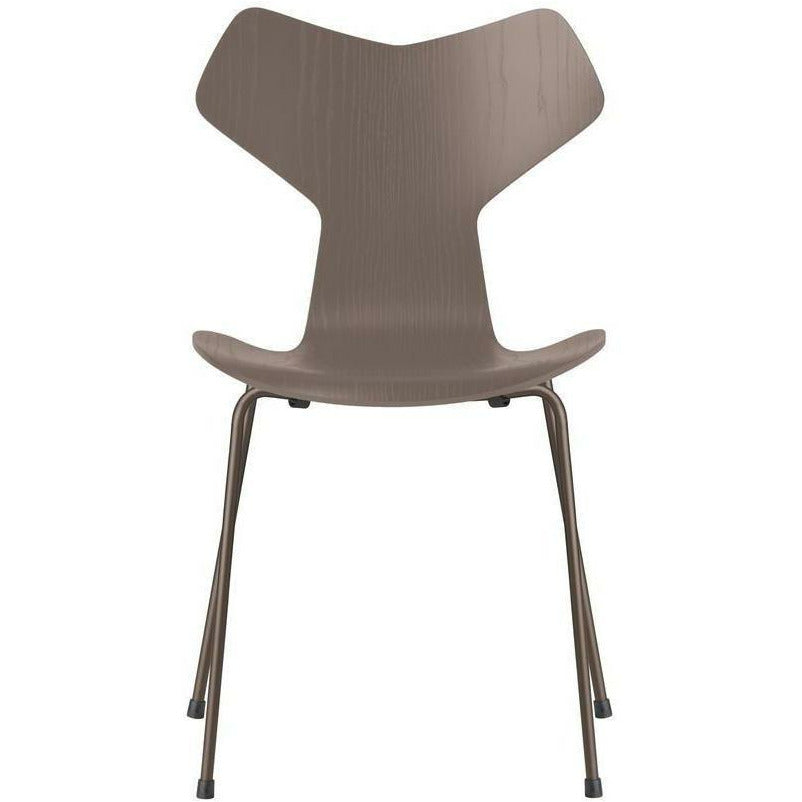 [product_category]-Fritz Hansen Grand Prix Chair Colored Ash Deep Clay Bowl, Brown Bronze Base-Fritz Hansen-3130-FARVET-DEEP-BROWN-FRI-1