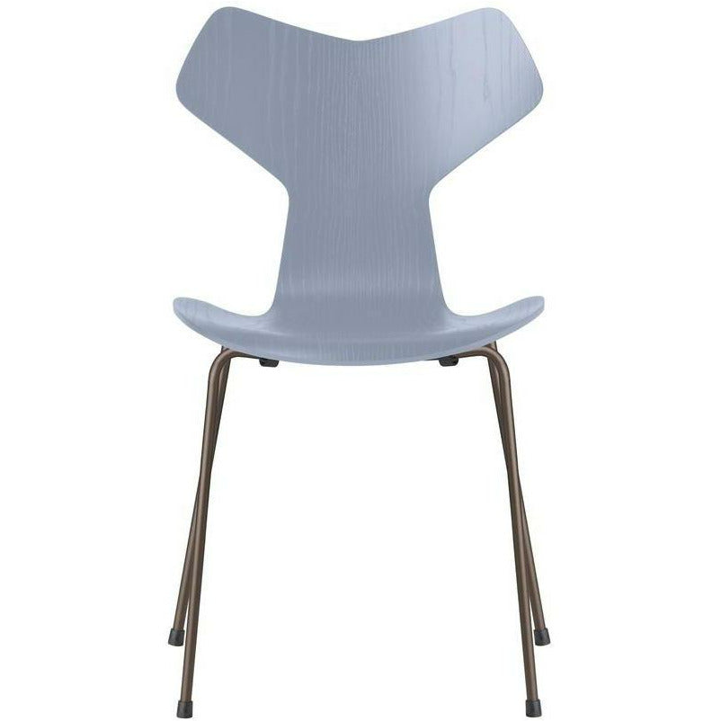 [product_category]-Fritz Hansen Grand Prix Chair Colored Ash Lavender Blue Bowl, Brown Bronze Base-Fritz Hansen-3130-FARVET-LAVENDER-BROWN-FRI-1