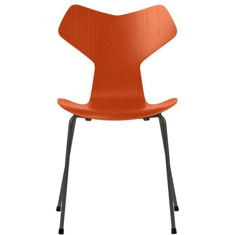 [product_category]-Fritz Hansen Grand Prix Chair Colored Ash Paradise Orange Bowl, Warm Graphite Base-Fritz Hansen-3130-FARVET-PARADISE-WARM-FRI-1