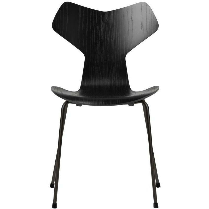 [product_category]-Fritz Hansen Grand Prix Chair Dyed Ash Black Shell, Black Base-Fritz Hansen-3130-FARVET-SORT-SORT-FRI-1