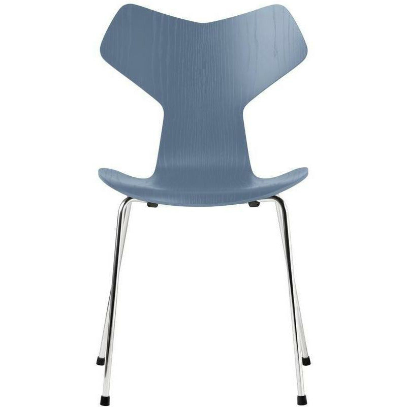[product_category]-Fritz Hansen Grand Prix Chair Dyed Ash Dusk Blue Bowl, Chromed Steel Base-Fritz Hansen-3130-FARVET-DUSK-FORKROMET-FRI-1